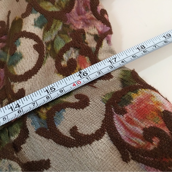 Vintage 90 Y2K Victorian Tapestry Shrunken Baby Doll croquet girl Cropped Blazer - Picture 9 of 16